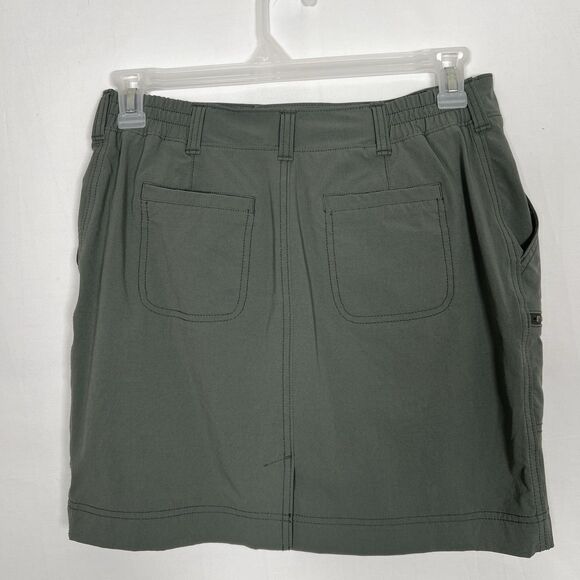Athleta Gray Trek Utility Skirt Shorts Size 8 Hiking Outdoor Nylon Stretch Zip - Picture 2 of 11